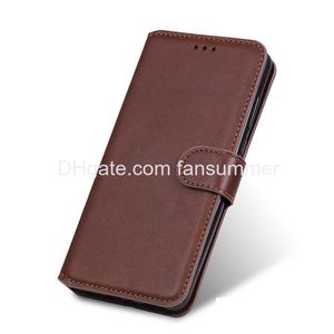 Cajas para teléfonos celulares para 12 Mini 11 Pro Max Funda de cuero con tapa Ranuras para tarjetas Samsung S20 Fe A71 A42 Huawei Moto Sony Drop Delivery Ph Dhodz