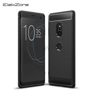 Étuis de téléphone portable pour Xperia XZ3 XZ1 XZ2 Premium Case de fibre de carbone Couvre de téléphonie amortisseur pour les étuis de téléphone pour Xperia XZ2 Compact XZ1 Couvercle arrière 240423