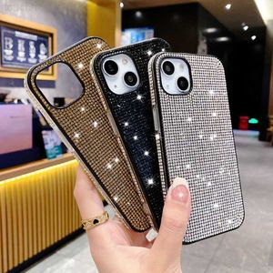 Étuis pour téléphones portables Haute qualité Tous les diamants Bling Shine Coque souple pour iPhone 14 13 12 11 Pro XS MAX X XR 7 8 Plus 13 MiNi SE Coque arrière L230731