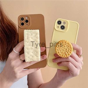 Estuches para teléfonos celulares Corea 3D Simulación divertida Galletas Estiramiento de galletas Soporte para teléfono Corea Lindo Griptok Soporte para teléfono móvil para iPhone 11 13 Grip Tok x0731