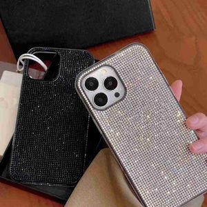 Étuis de téléphone portable Marque de luxe de haute qualité Tous les diamants Bling Shine Soft Phone Case pour iPhone 14 13 12 11 Pro XS MAX X XR 7 8 Plus MiNi SE Cover L230731