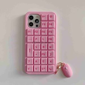 Cas de téléphone portable Pop Push 3D Cartoon Keyboard Silicone Case pour iPhone 13 14 12 11 Pro X XR XS Max 6s 6 7 8 Plus Skin Phone Cover J231206