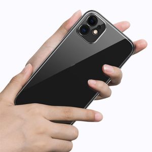 Estuches para teléfonos celulares Estuche protector transparente de TPU para iPhone 12 Pro Max Cubierta trasera delgada con revestimiento transparente suave