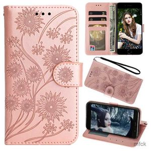 Cajas de teléfonos celulares Case de teléfono de cuero retro Flip para Huawei P20 P30 Honor 10 10x Lite 8a Y5 Y6 Y5P Y6P P Smart 2019 2020 2021 Sun Flower Book Cover