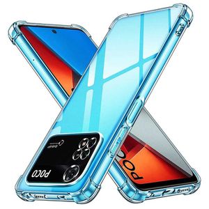 Étuis de téléphone portable Étui de téléphone souple en silicone à l'épreuve du choc pour Mi Poco F3 F2 X4 X3 X2 M4 M3 Pro 5G Clear Ultra Back Back Transparent Cover 240423