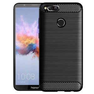 Étuis de téléphone portable Étui à armure TPU Soft pour Honor 7x Texture Texture Affiche de pare-chocs Silicone pour Huawei Mate Se Soft Smart Phone Smart Back Cover 240423