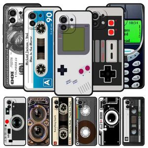 Étuis de téléphone portable Vintage Tape Camera Gameboy Phone Case pour Poco X5 X4 X3 Pro M3 M4 5G F3 F4 GT Mi 13 12 12T 11T 10T 11 Lite Cover Black L230823