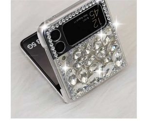 Casos de teléfonos celulares Z Flip5 Glitter Diamond Phone Case de diamantes de diamantes de diamisco para Samsung Galaxy Z Flip 3 Flip3 Samsung Z Flip 4 5 Flip4 Case 240423