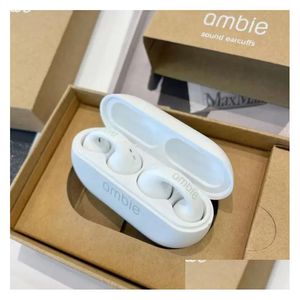 Écouteurs de téléphone portable 2023 New Ambie Sound Earcuffs Ear Bone Bluetooth Conduction Type de boucle d'oreille Auricares sans fil Drop Delivery Phone Dhtv3