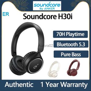 Écouteurs pour téléphones portables Anker Soundcore H30i Casque Bluetooth sans fil sur l'oreille Basse pliable 70H Casque de jeu longue durée de jeu avec microphone YQ240219