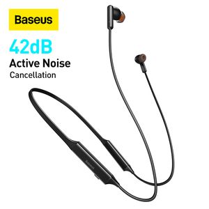 Écouteurs pour téléphone portable Baseus U2 Pro ANC Tour de cou Écouteur Bluetooth 5 2 Casque sans fil Hybride 42dB Dans l'oreille Annulation du bruit Casques de sport de jeu 230503