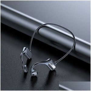 Écouteurs de téléphone portable Concept de conduction osseuse Oreillette Bluetooth Casque de sport étanche sans fil Son stéréo haute fidélité Earbu Dhkxc