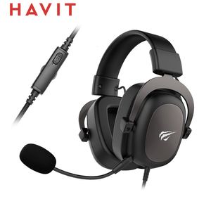 Écouteurs de téléphone portable HAVIT H2002d Casque filaire Gamer PC 3 5mm PS4 Casques Surround Sound HD Microphone Gaming Overear Tablette pour ordinateur portable 230403