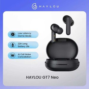 Écouteurs pour téléphones portables HAYLOU GT7 Neo TWS écouteurs sans fil Bluetooth5.2 casque de contrôle tactile intelligent 22H autonomie de la batterie 65ms casque de mode de jeu pour téléphone J240123