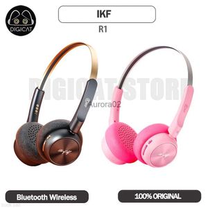 Écouteurs de téléphone portable iKF R1 rétro Bluetooth casque sans fil conception légère casque HiFi tonalité qualité métal à la mode fille cadeau YQ240219