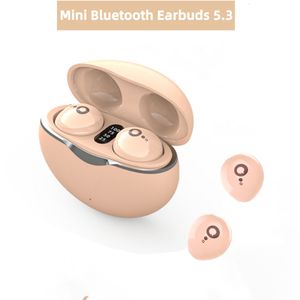 Écouteurs de téléphone portable mini casques invisibles Bluetooth 5.3 True Earphones intra-auriculaires sans fil Gaming HiFi Stéréo Réduction du bruit pour smartphone 230314