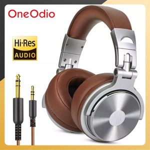 Cell Phone Earphones Oneodio Professional Studio DJ Headphones With Microphone Over Ear Wired HiFi Monitors Foldable Gaming Headset For PC 230412