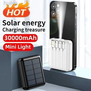 Banques d'alimentation du téléphone portable 30000mAh 4USB Lignes de banc d'énergie solaire Slim Charge de charge portable Batterie de rechange externe pour tous les smartphones Solar Powerbank 2443
