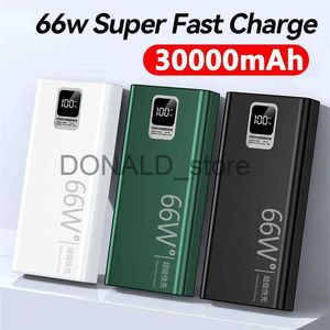 Banques d'alimentation pour téléphone portable 30000mAh Power Bank 66W affichage numérique PowerBank charge ultra rapide batterie externe Portable pour iPhone Huawei Xiaomi Samsung J1220