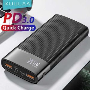 Cell Phone Power Banks KUULAA Power Bank 20000mAh QC PD 3.0 External Battery Fast Charging Portable Charger Power Bank For Samsung Xiaomi Huawei Mate L230728