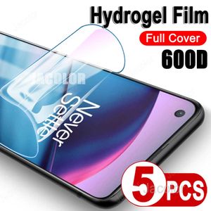 Protectores de pantalla para teléfonos móviles 5PCS Película de seguridad de hidrogel para Oneplus Nord 2 200 100 10 5G Protector de pantalla para One Plus 9 9r 8 8t Pro Gel Soft Film Not Glass P230406 P230407