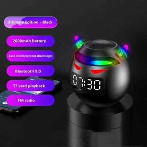 Altavoces para teléfonos móviles AI Smart Colorful Light Wireless Bluetooth Speaker Home Room Decora Despertador con pantalla LED Tarjeta TF Reproductor de MP3 Reloj de mesa Z0522