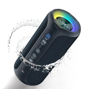 Haut-parleurs pour téléphone portable Haut-parleur Bluetooth Ortizan 40W stéréo portable sans fil haut-parleur IPX7 étanche haut-parleur de douche avec basses profondes/lumière LED/231206
