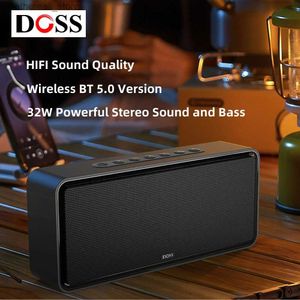 Haut-parleurs pour téléphone portable DOSS Haut-parleur Bluetooth SoundBox XL BT 5.0 Puissant 32W Stéréo et basses profondes Caisson de basses Boîte de son Haut-parleurs portables sans fil pour la maison Q231117