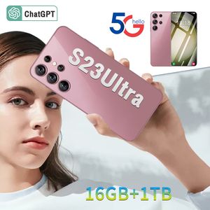 Teléfonos celulares S23 Ultra-C CPU Snapdragon 8 gen2 fast 5G network 8 12G 512GB almacenamiento pantalla de alta definición let