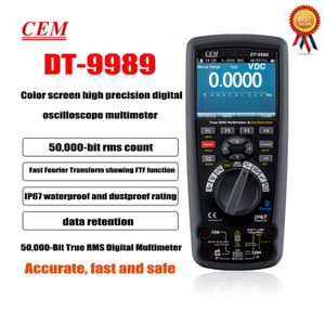 Multímetro industrial CEM DT-9989 True RMS con pantalla LCD TFT a color Multímetro oscilográfico Pantalla digital Nuevo.