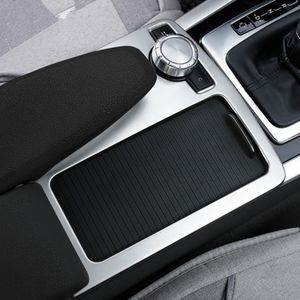 Panel para posavasos con reposabrazos Central, calcomanías embellecedoras para Mercedes Benz Clase E W212 E Coupe 2010-12 de acero inoxidable