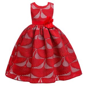 Cérémonie fille robe pétale princesse longue formelle première communion enfants fête élégante enfants robe pour fille mariage robe d'anniversaire G1026