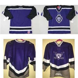 CeUf New ECHL Reading Hommes Femmes Enfants Coutures Meilleure qualité Maillots Personnalisés N'importe quel nom N'importe quel NO. Maillots de hockey bleus bon marché Goalit Cut