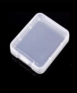 Caja de plástico para tarjeta CF, soporte para tarjeta de memoria estándar transparente, caja blanca MS, estuche de almacenamiento para tarjeta SD TF micro XD, 6899383