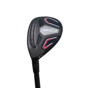 CGB Golf Hybrid Rescue Club negro 19/22/25/28 grados ejes de grafito para golfistas zurdos, Regular/Stiff Flex