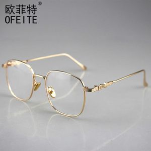 Chross de soleil CROSSES Cames Designer Luxury Heart Men Eyeglass New Fashion Metal Anti Blue Mirror Large Flat Optical Chromes Femmes Lunes de marque 22cu