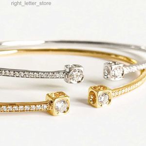 Chaîne Diamond Cube Series Bracelet 925 Argent 18K Or Français Meilleure Vente Bijoux D V Bracelet Dames Cadeau De Mariage En Gros YQ231208