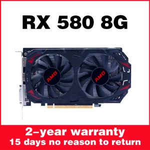 Chaîne / miner AMD RX580 Carte vidéo 8 Go PCI Express 2.0 16x GDDR5 256BIT 6PIN RADEON GPU PLACA DE VIDEO RX 580 8G CARTÉ GRAPHIQUES DE GAMING