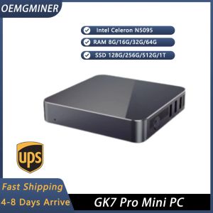 Chain/Miner GK7 Pro Intel N5095 Mini PC: 8GB/16 GB RAM, 128GB/512GB SSD, 4 núcleos, Win10/Win11/Ubuntu/Linux, Mejor Gamer/Office/Business PC