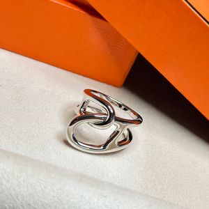 Chaine d Ancre Enchainee anillo H para mujer diseñador pareja plata 925 diamante T0P Materiales avanzados joyería de moda de tamaño europeo con caja 034