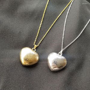 Chaînes 1pc 3D dessin coeur pendentif collier mignon charmes colliers femmes filles mode bijoux commémoratifs