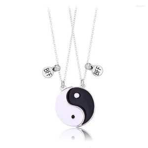 Chaines 2pcs / Set China Tai Chi Collier de suspension des potins pour femmes Banquet de chaîne de clavicule bijoux bijoux à la mode Colliers SIDN22