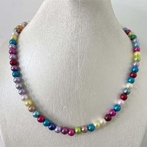 Chaînes 8 mm mix couleur perles chain collier bébé gril
