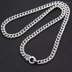 Chaînes en argent sterling 925 chaîne cubaine colliers hip-hop japonais et coréens punk vintage fleur de cerisier collier de mode cadeau de luxe