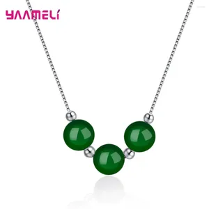 Chaînes 925 Sterling Silver Trendy Ball Déclaration Collier Pendentif Pour Femmes Filles Ami Cadeaux Bijoux De Mode En Gros