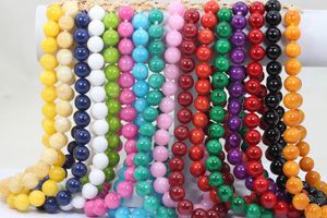Chaînes mode africaine collier de mariage perlé breloques 14 MM perles de pierre de corail naturel déclaration 16 couleurs cadeau de noël WD940