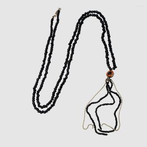 Chaînes Amorita Boutique Petit collier de perles noires
