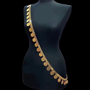 Cadenas árabe boda lujo chal cadena kurdo mujeres joyería turco moneda collar chapado en oro borla hecho a mano cadenas