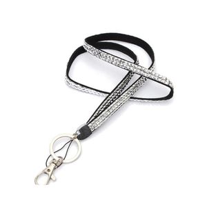 Chaînes Bling Lanyard Collier de strass en cristal avec fermoir à griffes Porte-badge d'identification pour sangles de téléphone portable Charms 945 B3 Drop Livraison J Dhfgn