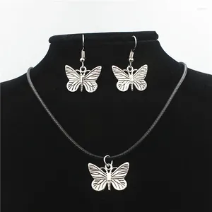 Cadenas collares colgantes de mariposa bohemia con pendientes de regalo de deseos conjuntos de joyas para mujeres amenazas elegante al por mayor